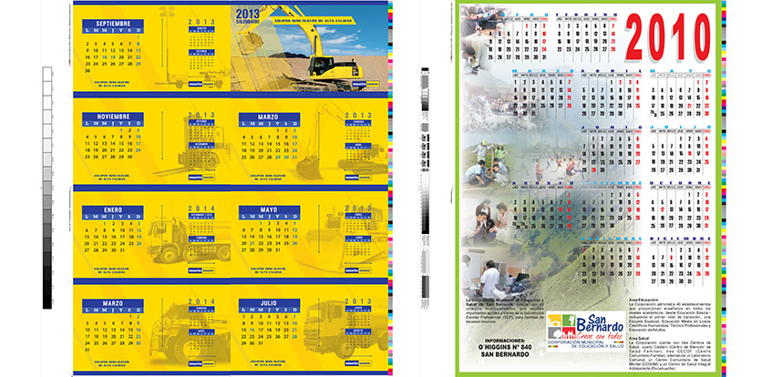 Calendarios de Imprenta Rari